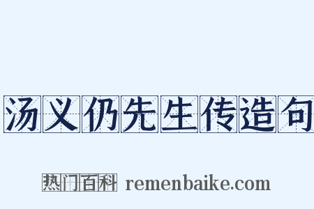 汤义仍先生传造句是什么意思的图片